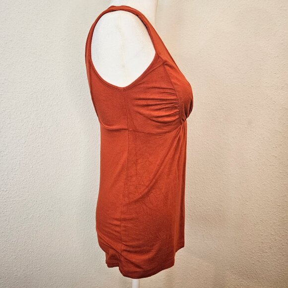 Karen Kane Rust Orange Twist Front Stretch Orange Tank Sleeveless Women XS - Picture 2 of 9